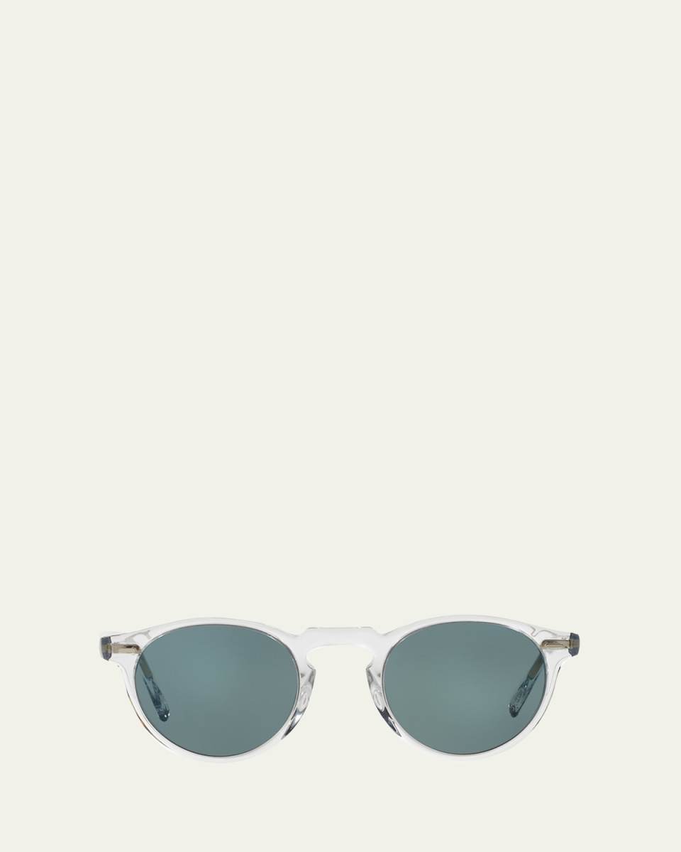 Gregory Peck Round Acetate Sunglasses